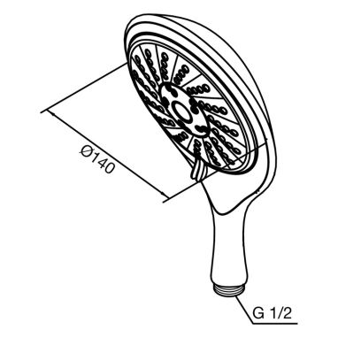 DAMIXA Лейка для душа 3-режимная Oval Trijet (765600000)